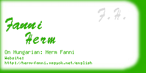 fanni herm business card